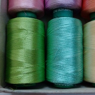 Set Lot of FLUORESCENT 150/2 Denier Viscose Rayon Thread Yarn Hand Machine Embroidery